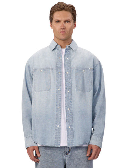 The Nebraska Long Sleeve Shirt - Chambray