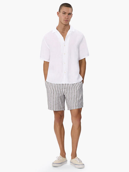 The Sequinto Linen Shorts - Buckwheat Multi