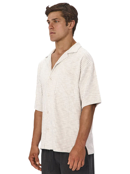 The Sonora Short Sleeve Shirt - Grey & Off White
