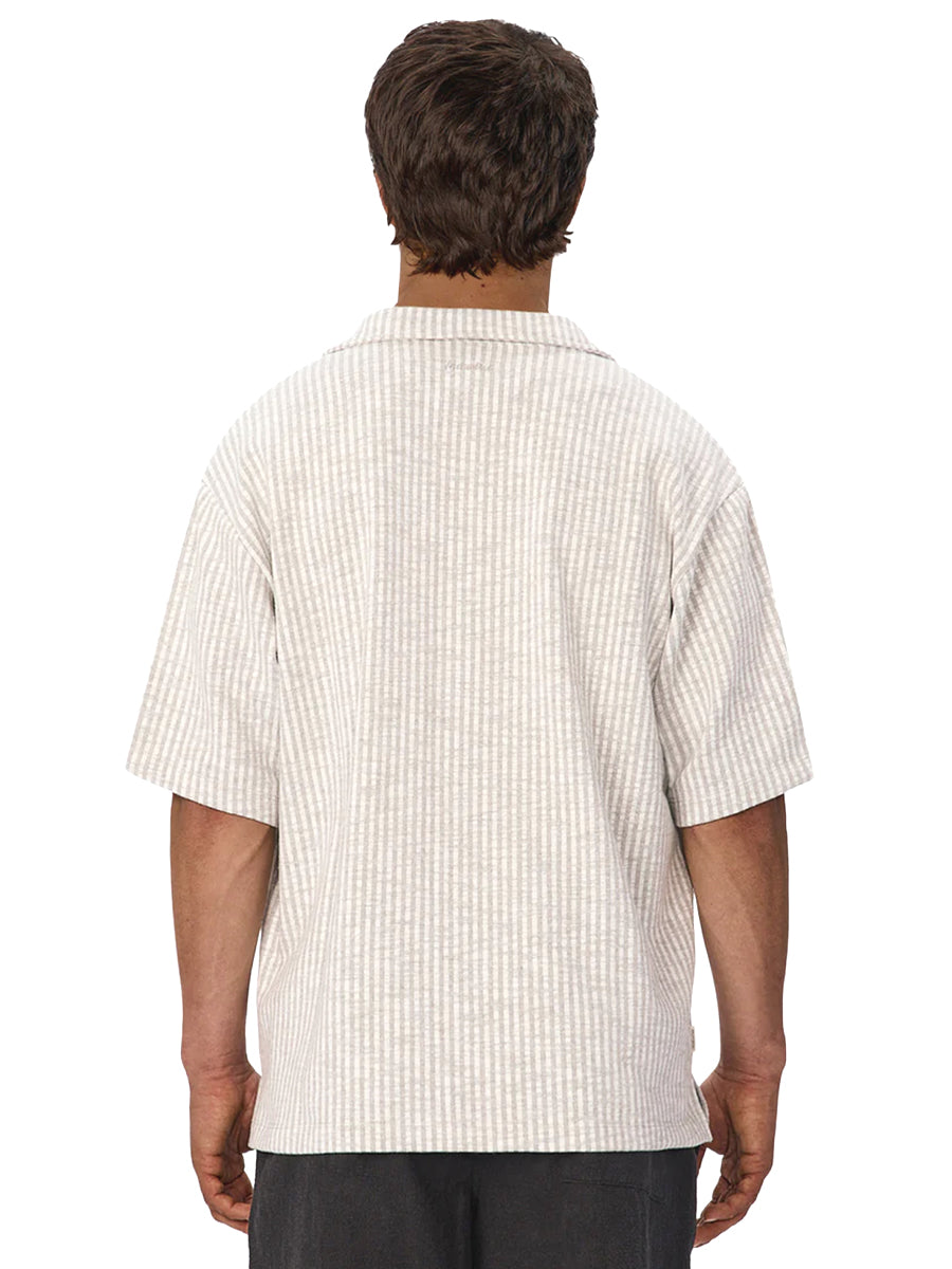The Sonora Short Sleeve Shirt - Grey & Off White