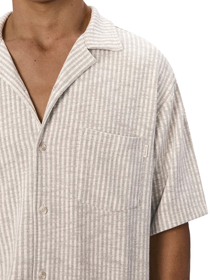 The Sonora Short Sleeve Shirt - Grey & Off White