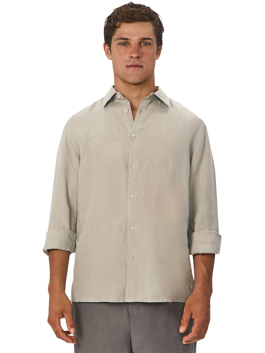 The St. Martins Linen Long Sleeve Shirt - Spruce