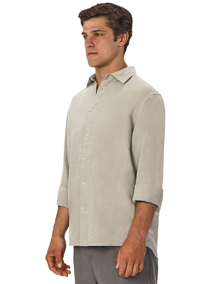 The St. Martins Linen Long Sleeve Shirt - Spruce