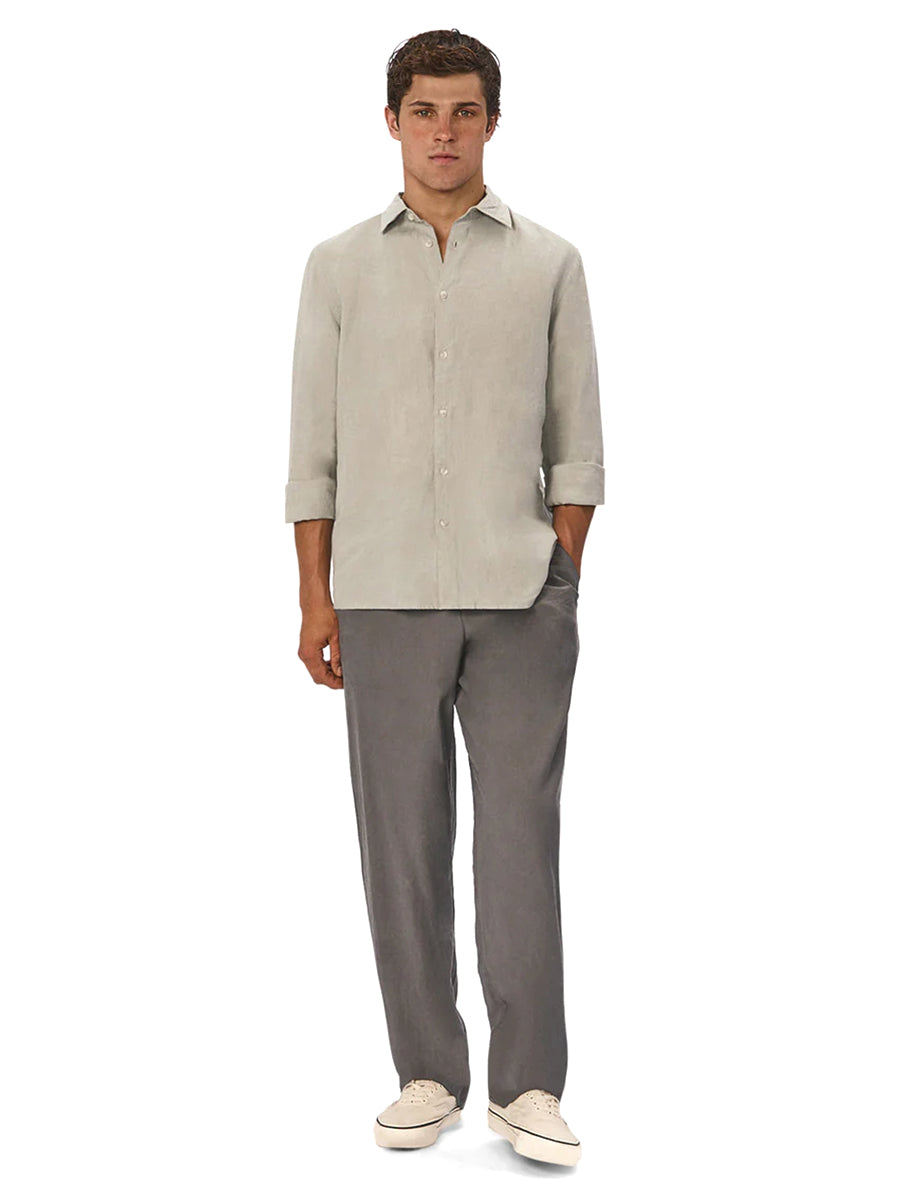 The St. Martins Linen Long Sleeve Shirt - Spruce