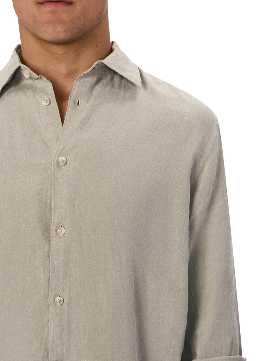 The St. Martins Linen Long Sleeve Shirt - Spruce