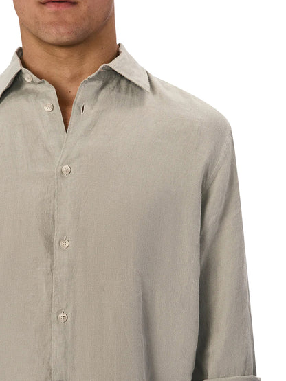 The St. Martins Linen Long Sleeve Shirt - Spruce