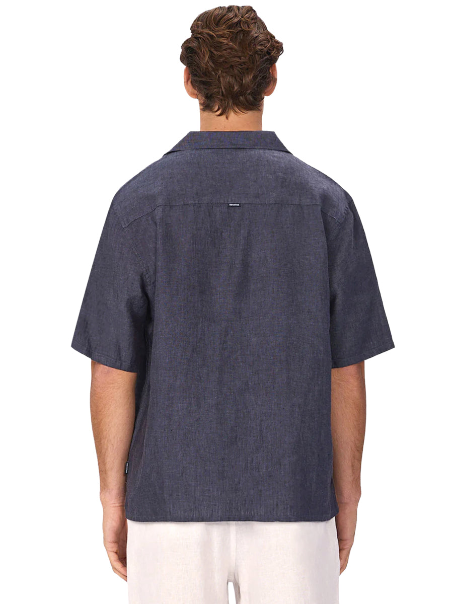 The St. Martins Linen Short Sleeve Shirt - Denim