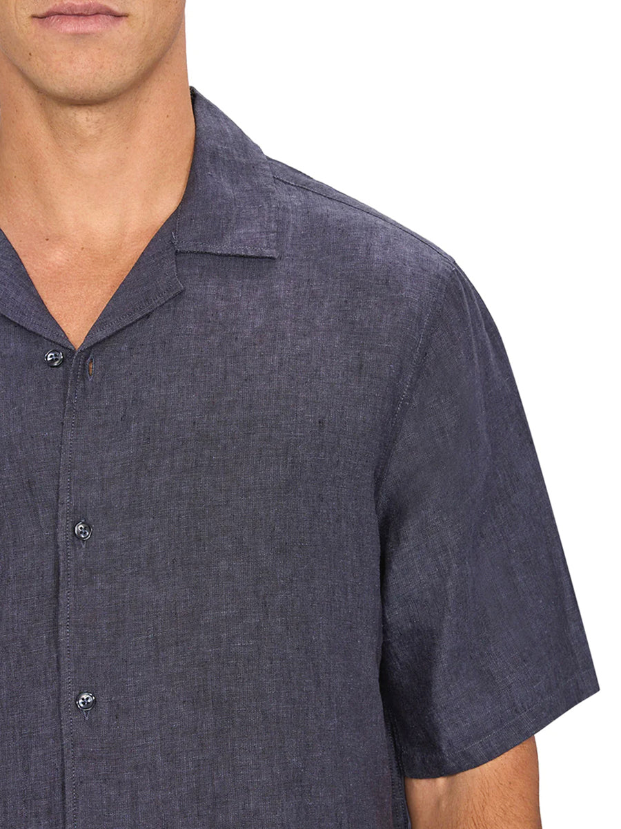 The St. Martins Linen Short Sleeve Shirt - Denim