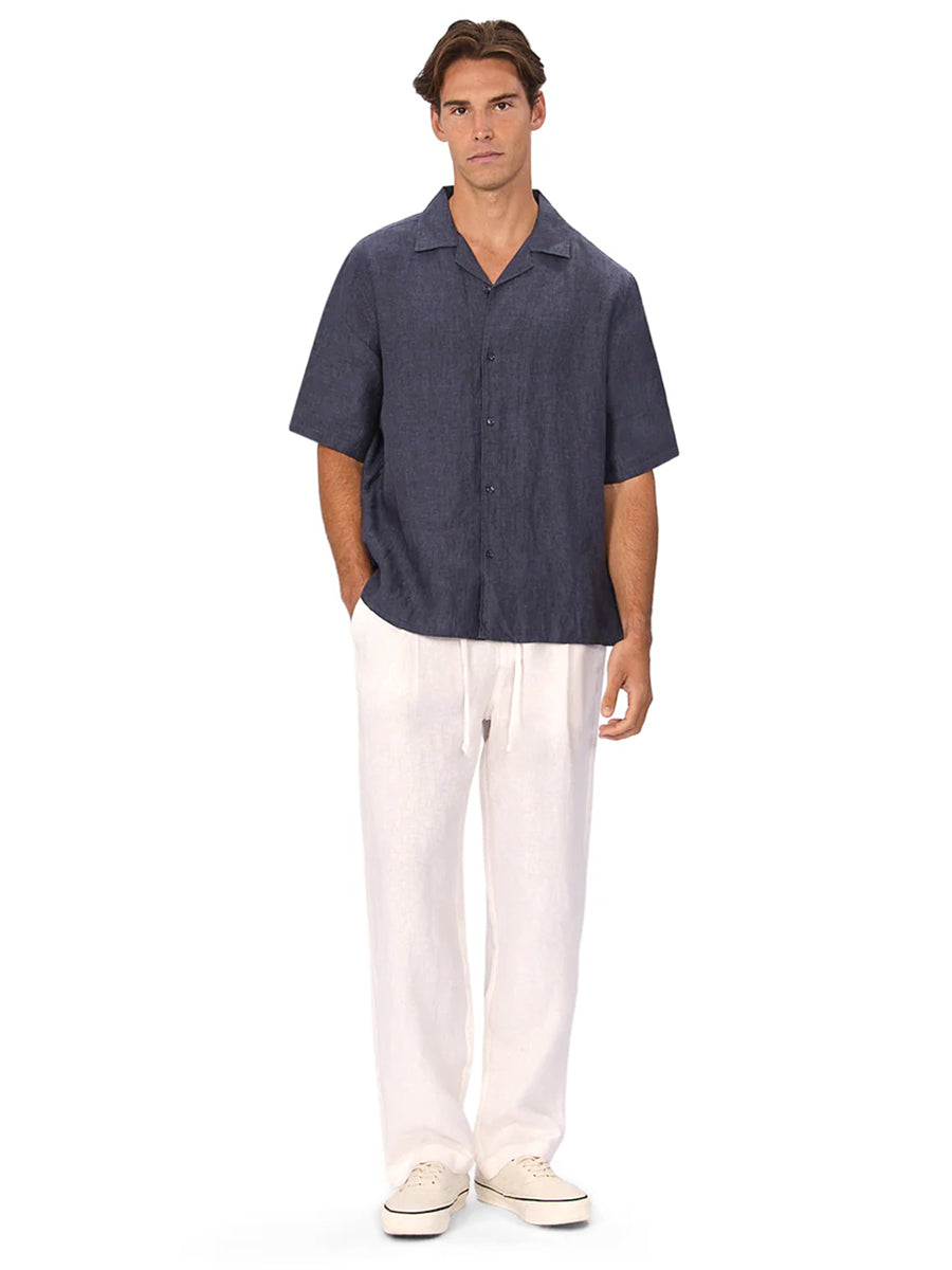 The St. Martins Linen Short Sleeve Shirt - Denim