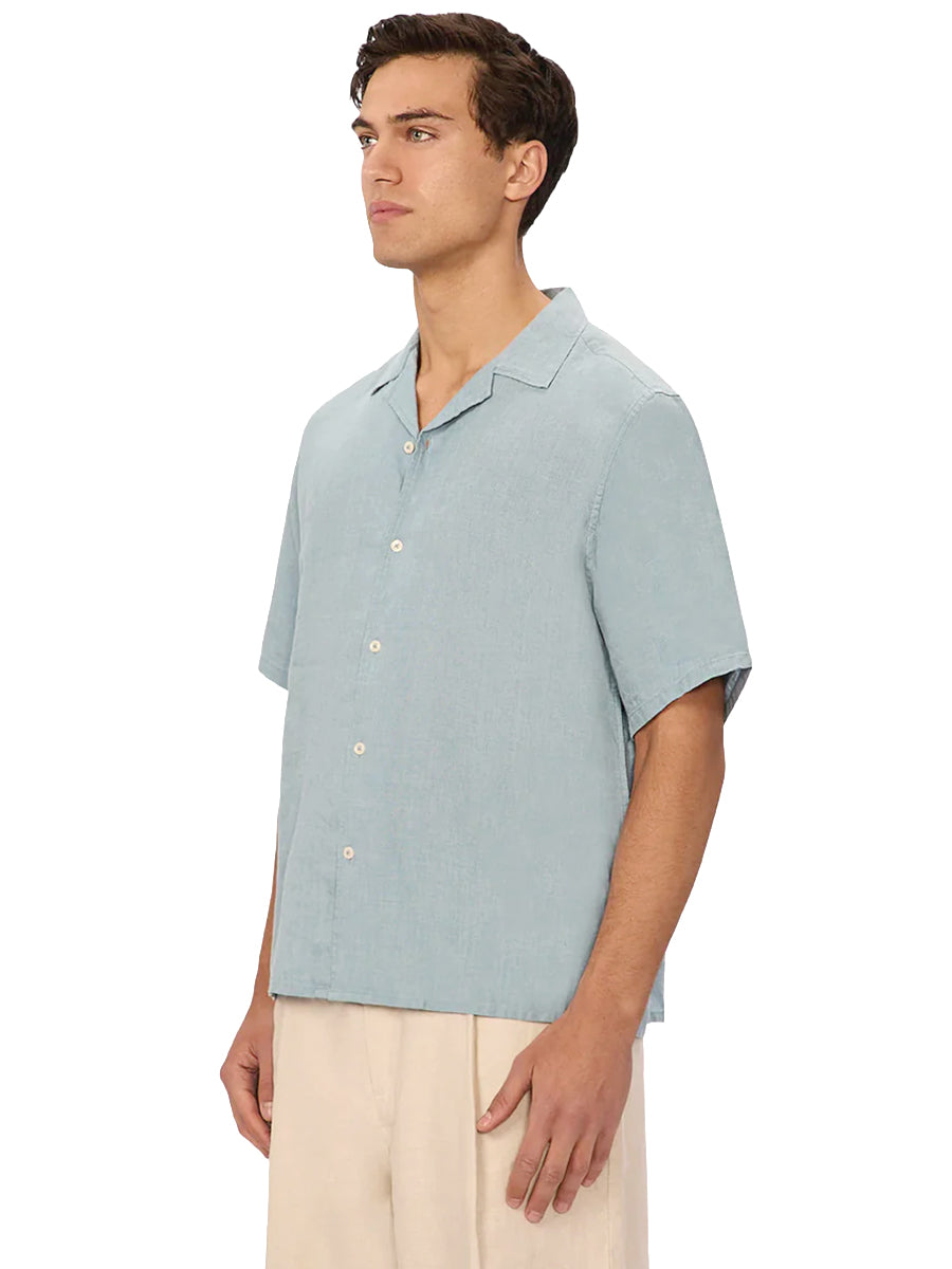 The St. Martins Linen Short Sleeve Shirt - Marine