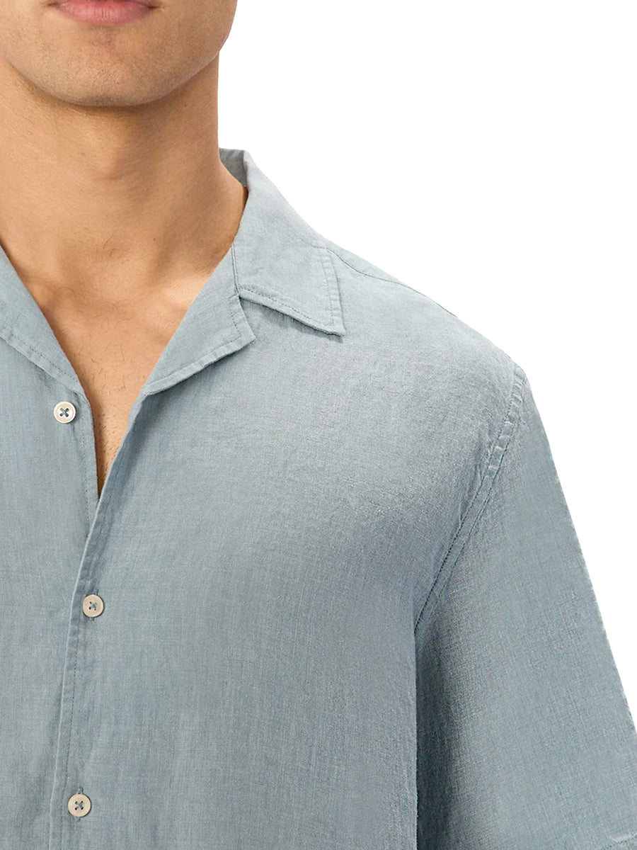 The St. Martins Linen Short Sleeve Shirt - Marine