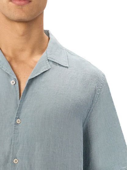 The St. Martins Linen Short Sleeve Shirt - Marine
