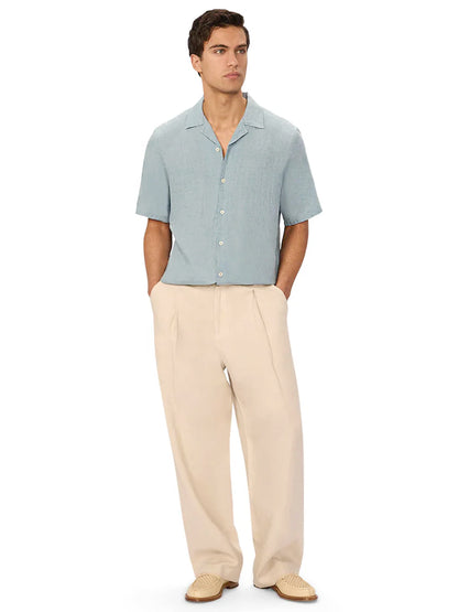 The St. Martins Linen Short Sleeve Shirt - Marine