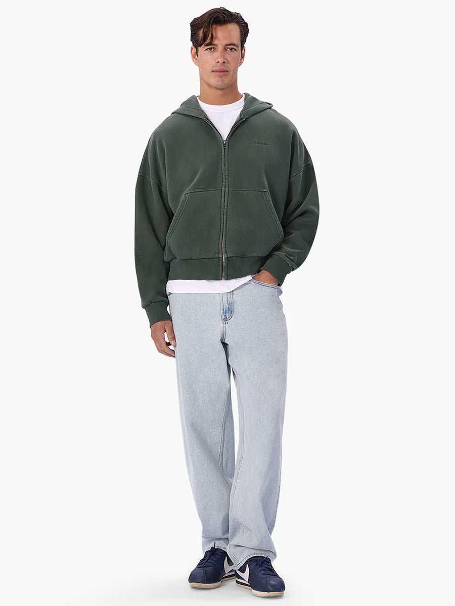 The Staten Zip-Through Hoodie - Lawn