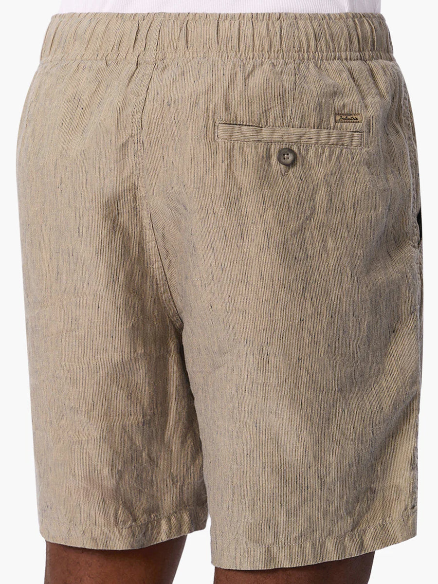 The Summerland Linen Shorts - Taupe & Navy