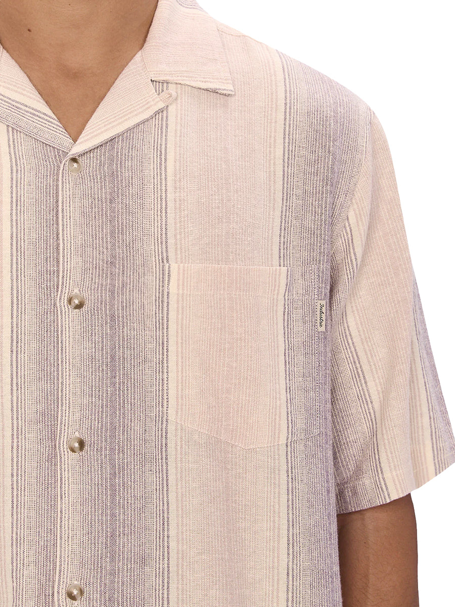 The Sunset Linen-Blend Short Sleeve Shirt - Lavender & Musk