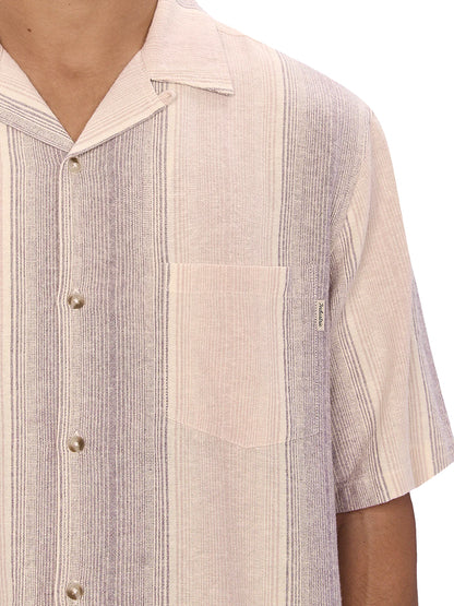 The Sunset Linen-Blend Short Sleeve Shirt - Lavender & Musk