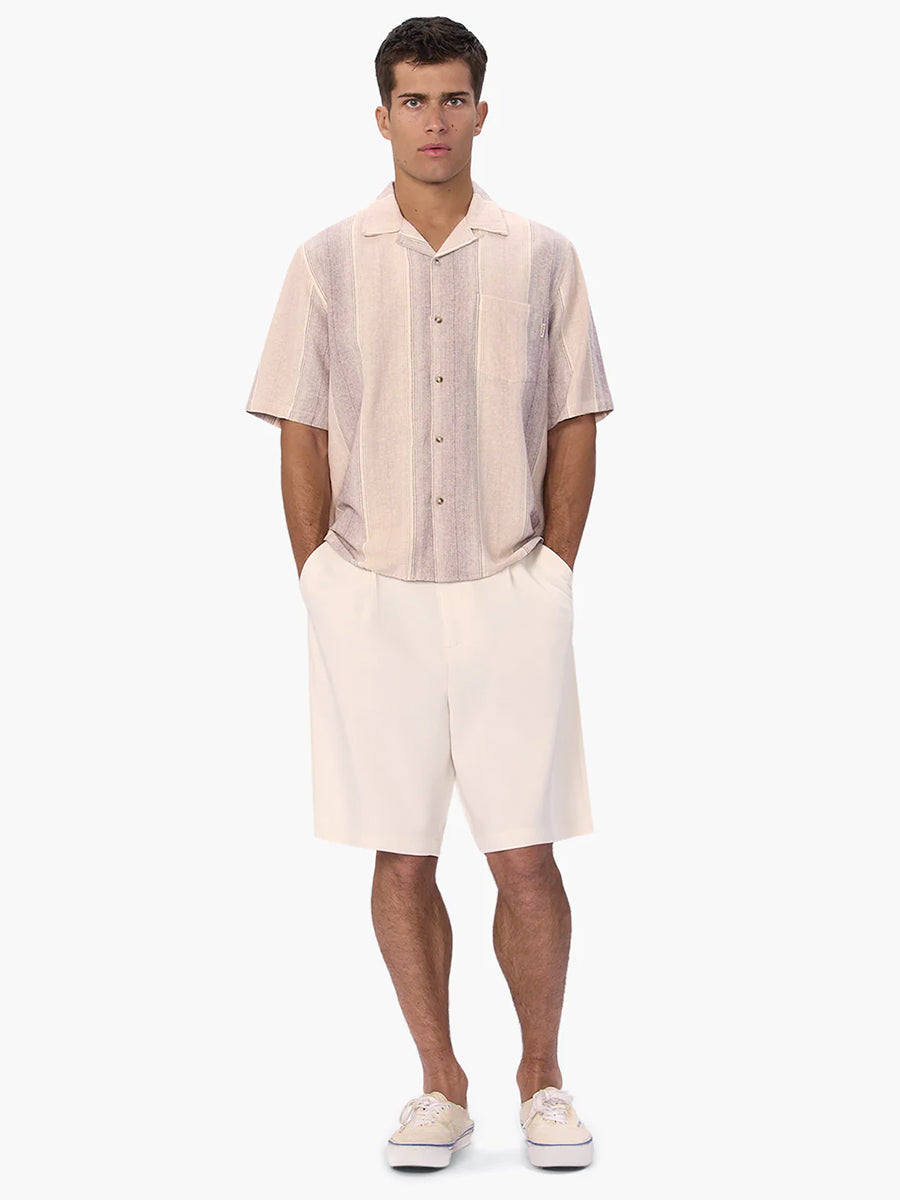 The Sunset Linen-Blend Short Sleeve Shirt - Lavender & Musk