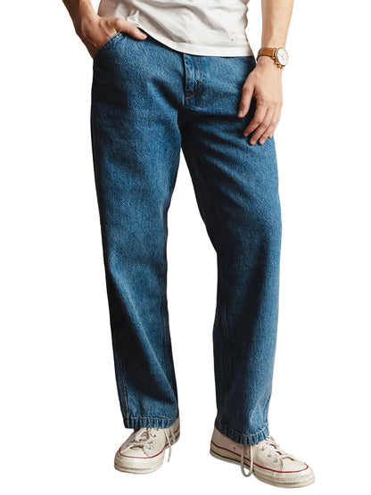 Trapper Denim Pants - Washed Blue