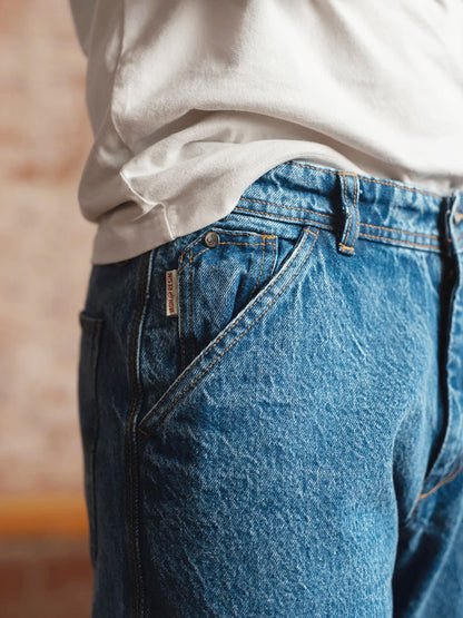 Trapper Denim Pants - Washed Blue