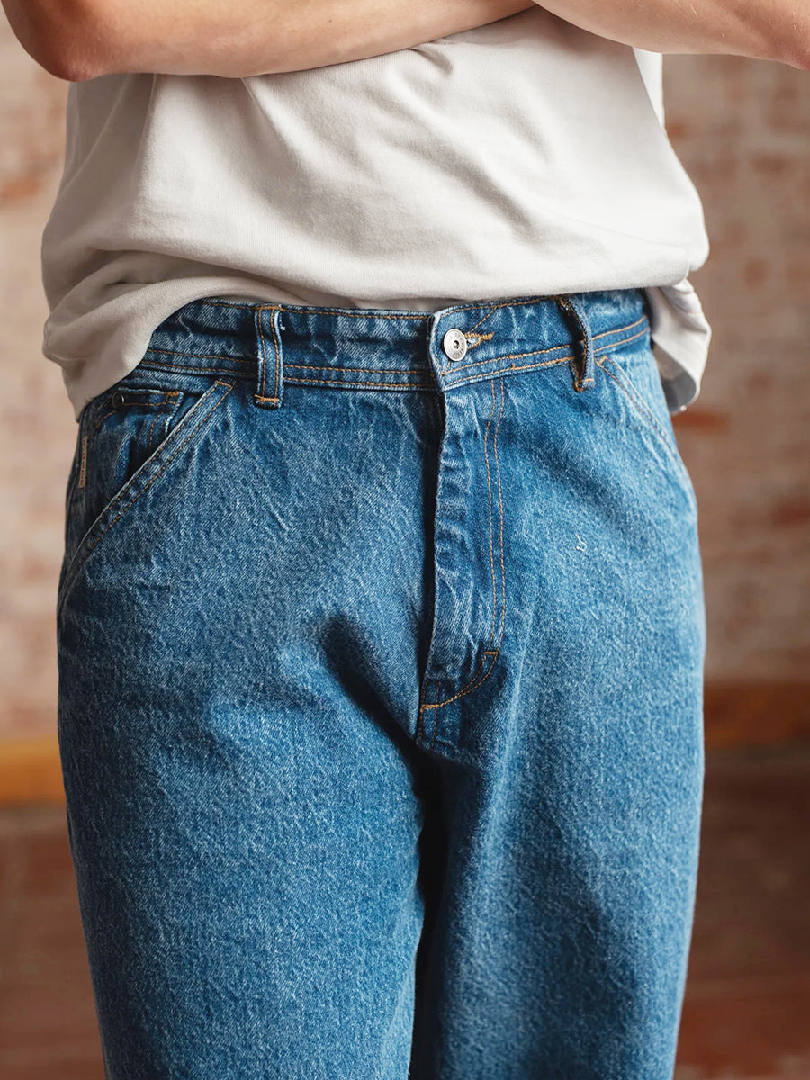 Trapper Denim Pants - Washed Blue