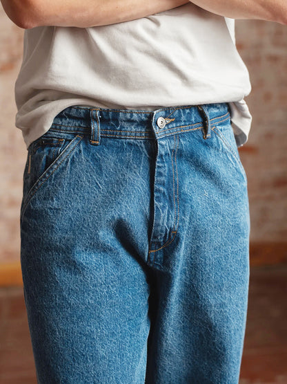 Trapper Denim Pants - Washed Blue