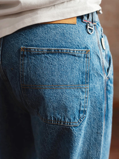 Trapper Denim Pants - Washed Blue