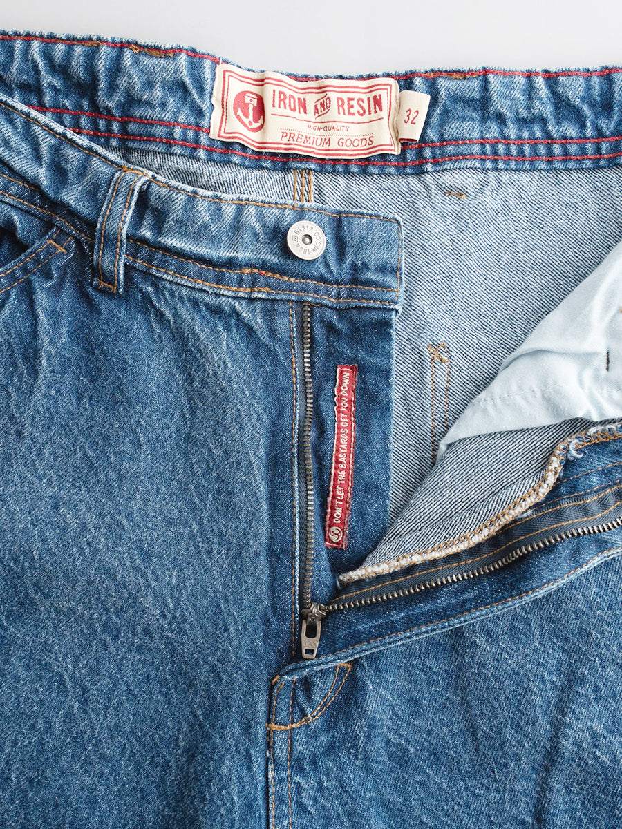Trapper Denim Pants - Washed Blue