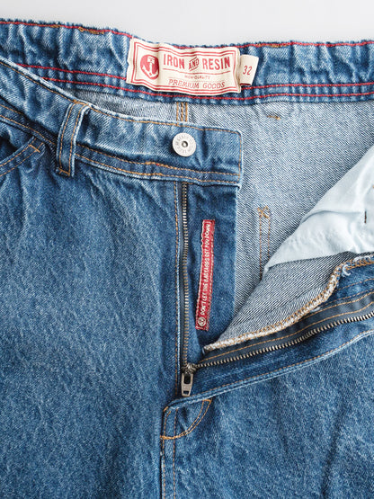 Trapper Denim Pants - Washed Blue