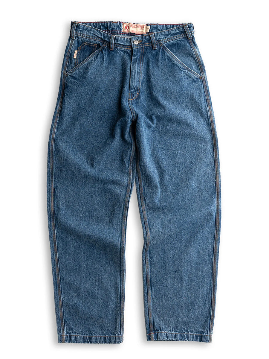 Trapper Denim Pants - Washed Blue