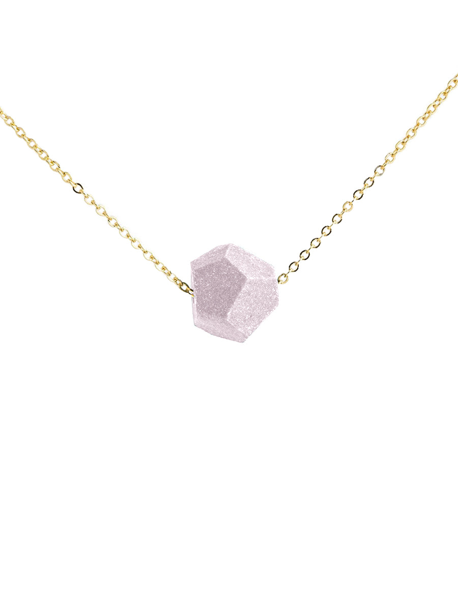 Classic Faceted Porcelain Necklace - Lilac