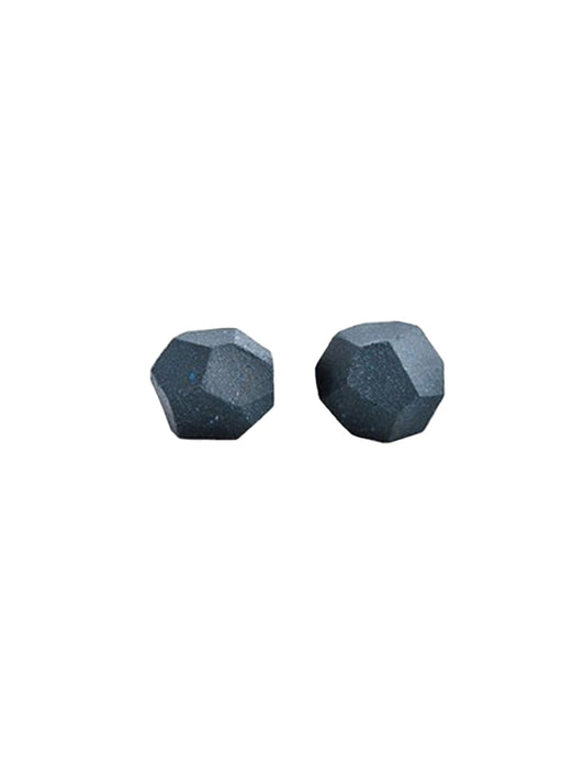 Faceted Studs - Dark Teal