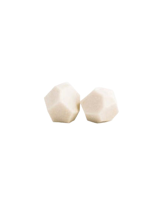 Faceted Studs - White