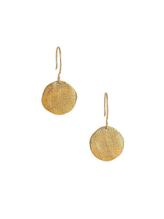 Small Circle Drops - Linen Gold