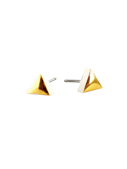 Triangle Studs - Shiny Gold