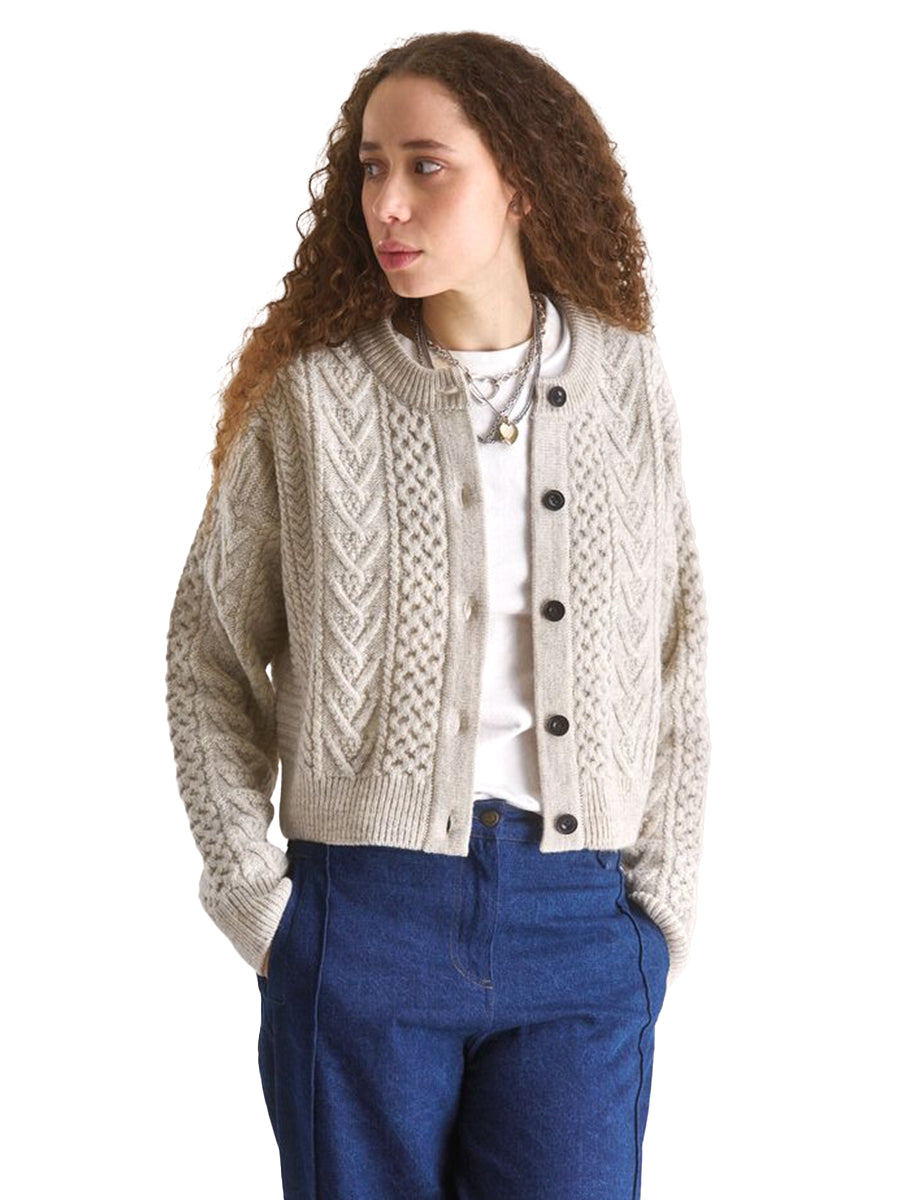 Charlie Cable Cardigan - Natural