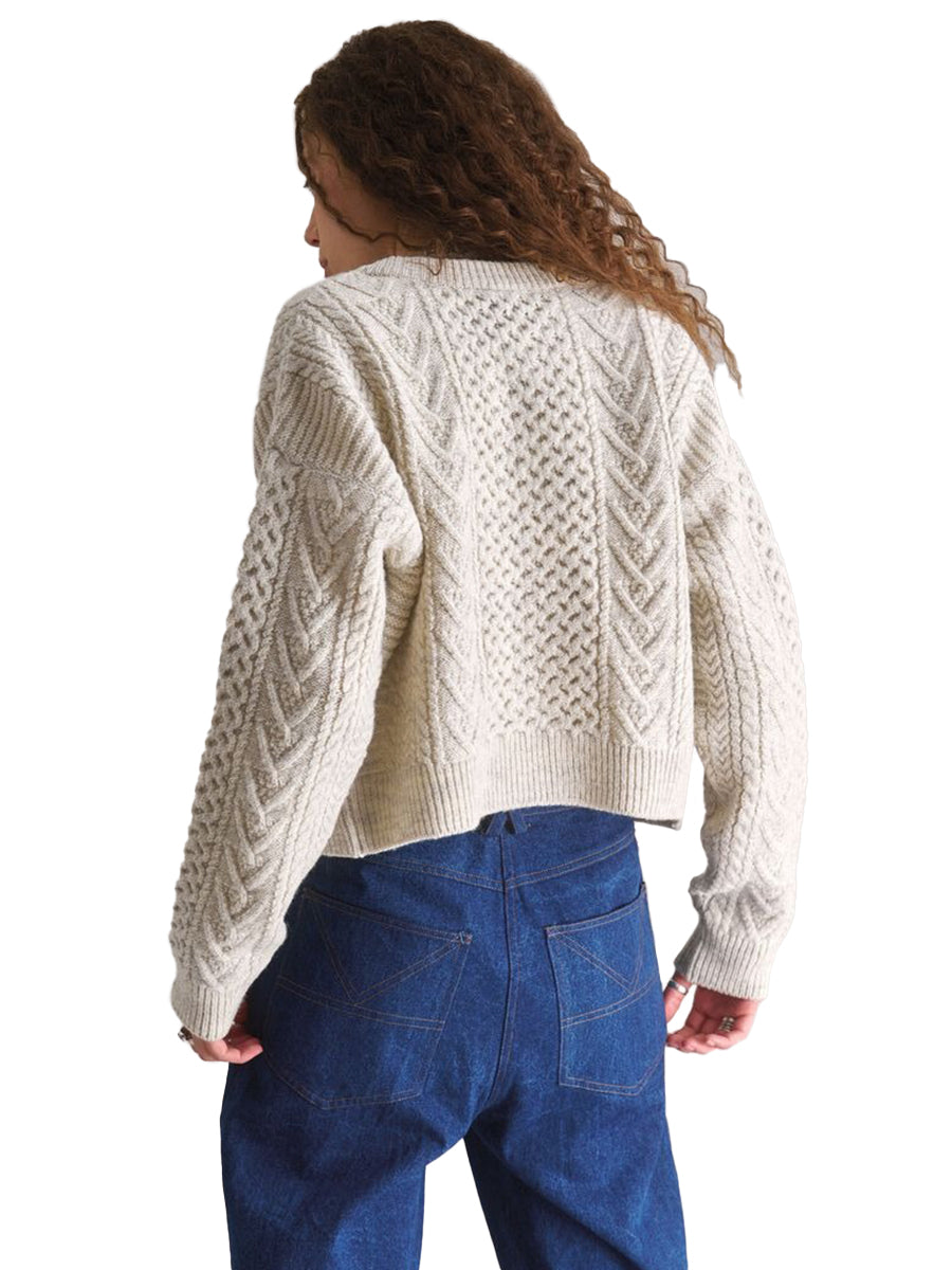 Charlie Cable Cardigan - Natural