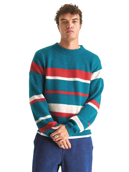 Gabriel Striped Sweater - Evergreen
