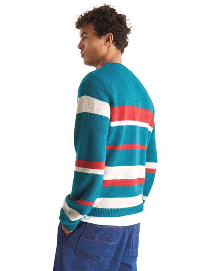 Gabriel Striped Sweater - Evergreen