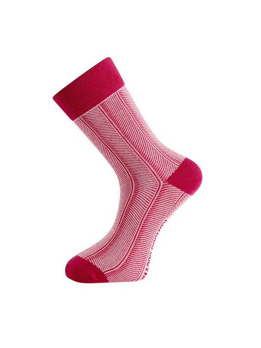 Herringbone Socks - Rose