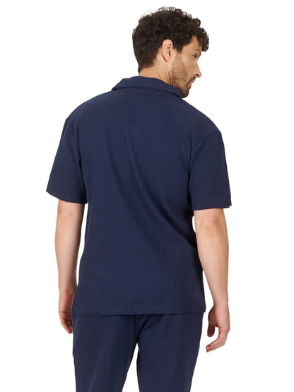 Iver Ribbed Polo - Navy