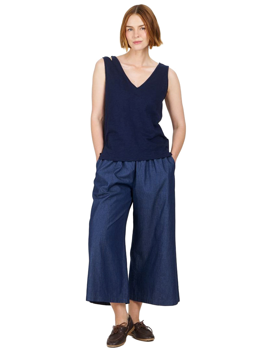 Mala V-Neck Tank - Navy