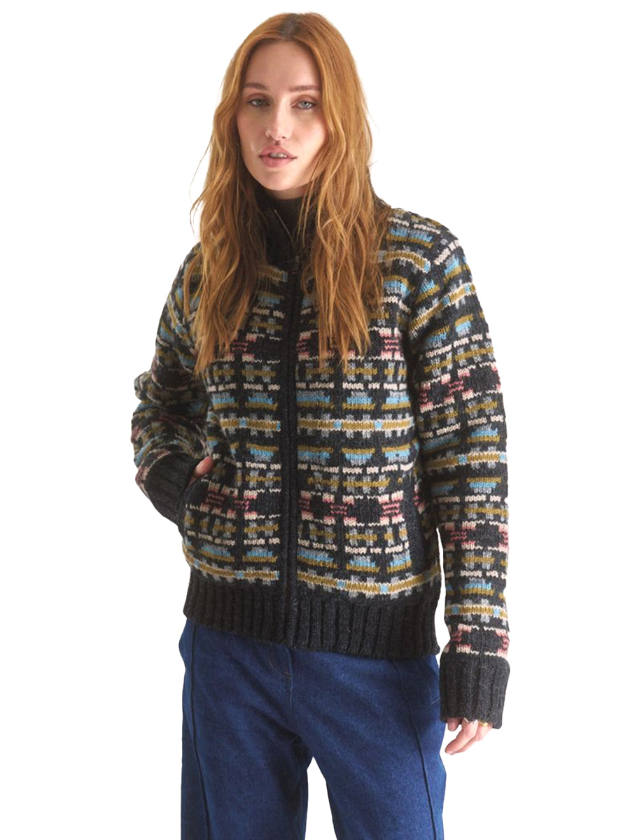 Pooja Fleece-Lined Wool Jacket - Multi