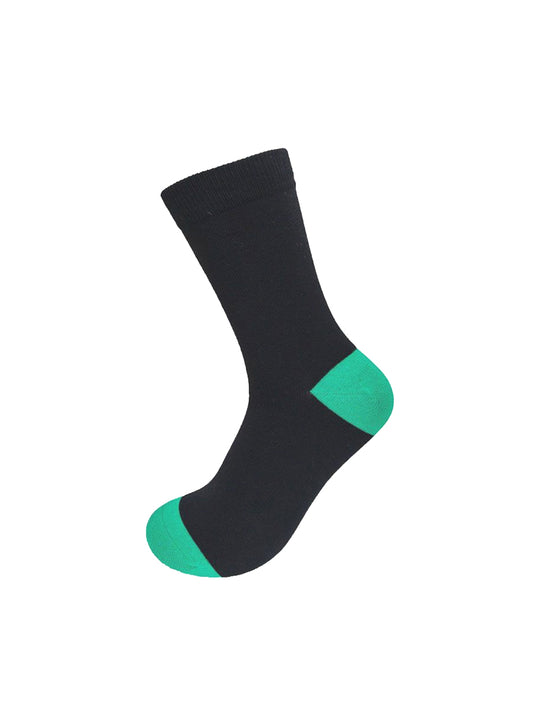 Punchy Color-Blocked Socks - Black