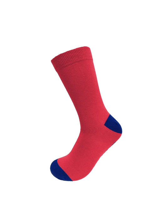Punchy Color-Blocked Socks - Red