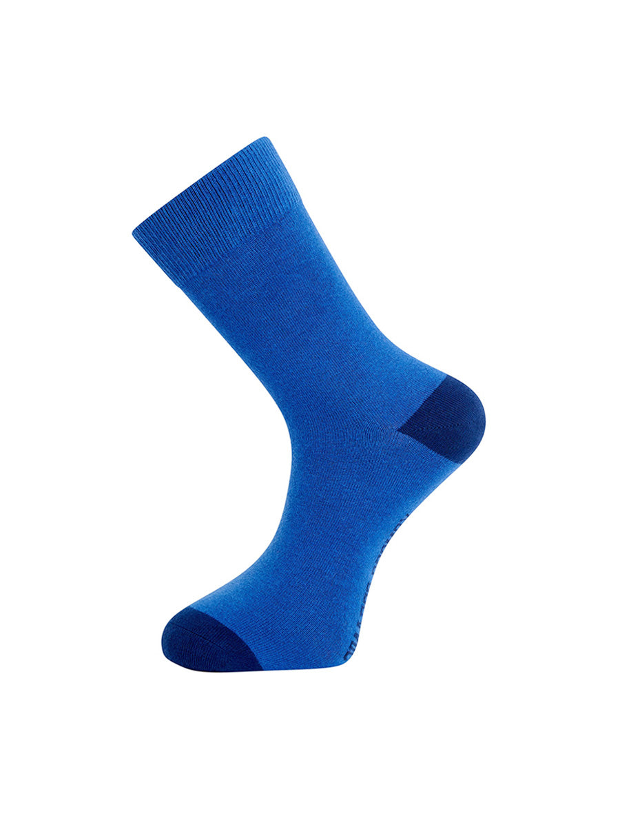 Punchy Color-Blocked Socks - Cobalt