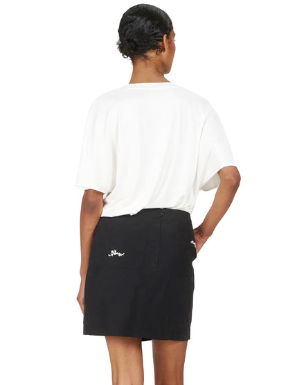 Willow Embroidered Skirt - Black