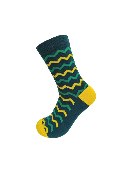Zig-Zag Socks - Teal