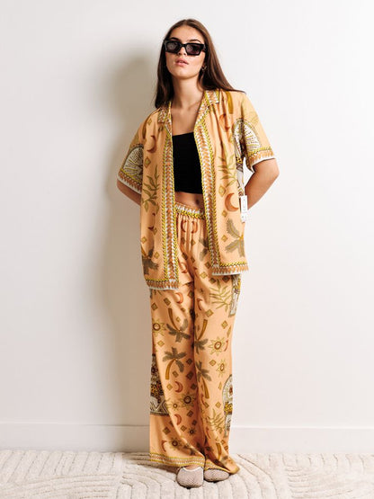 Beach Shirt - Peach Jaguar