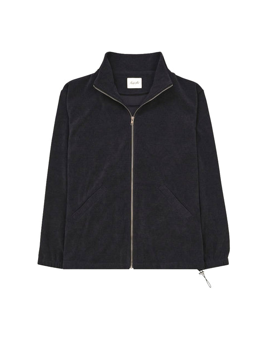 Chenille Zip Up - Black